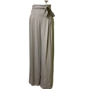 Hello Nite NWT Sz S High Rise Wide Leg Boho Lounge Pants Attached Sash‎ (2504)